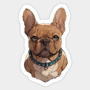 Red Fawn color French Bulldog Sticker